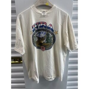 VTG 90S NRA NATIONAL RIFLE ASSOCIATION DEER BUCK HUNTING SHIRT SINGLE STITCH 2XL